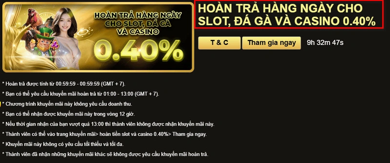Khuyến mãi nổ hũ K9Win – Cơ hội vàng cho bet thủ yêu thích slot Hoàn trả nổ hũ hàng ngày 0,40%