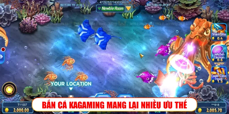 Sảnh bắn cá Kagaming K9Win: Đấu trường bắn cá chuẩn quốc tế BẮN CÁ KAGAMING ưu thế